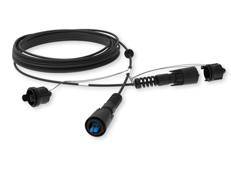 FTTA 2 x 09/125 OS2, IP-FX LC Uniboot / IP-FX LC Uniboot