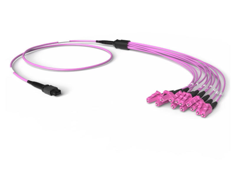FO Cable Assembly 12 x 50/125 OM4, MTPf/LC-PC Simplex
