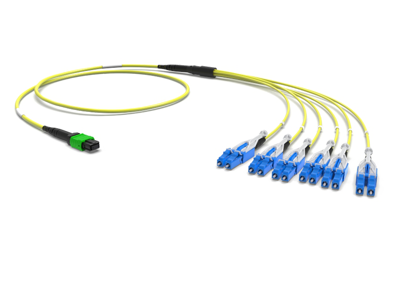 FO Cable Assembly 12 x 09/125 OS2, MTPf/ LCHD-UPC