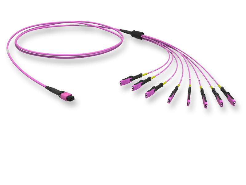 Оптический патчкорд 16 x 50/125 OM4, MTP(16)f 0º PC/MDC