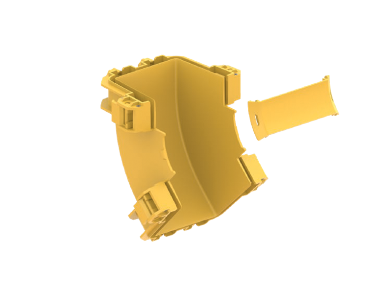 Vertical 45 degree Inside Elbow