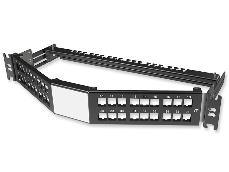 Угловая наборная панель 36-1,5U, черная