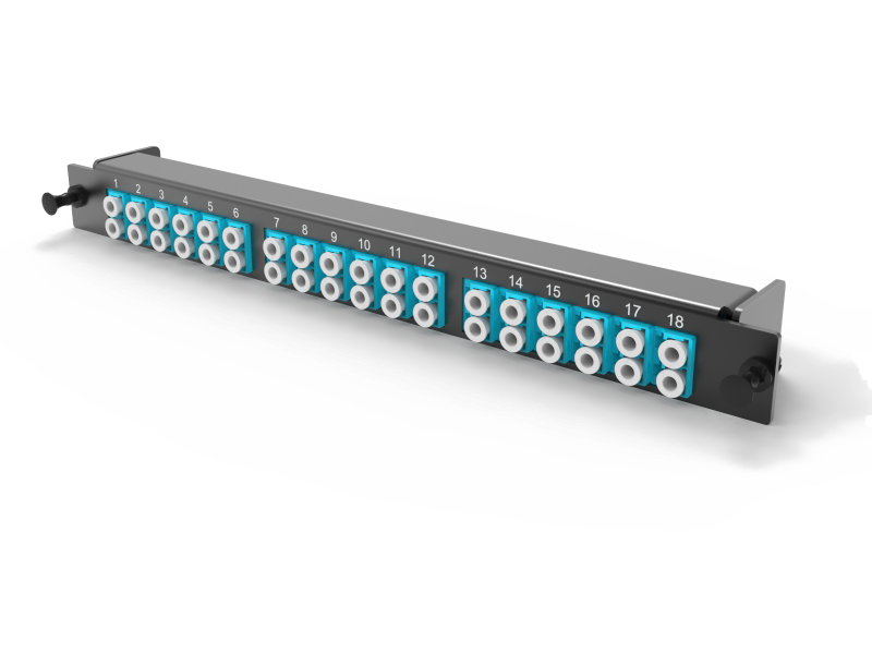 А2 - Адаптерная плата 18 x LC-Duplex адаптеров (цвет: морская волна), MM