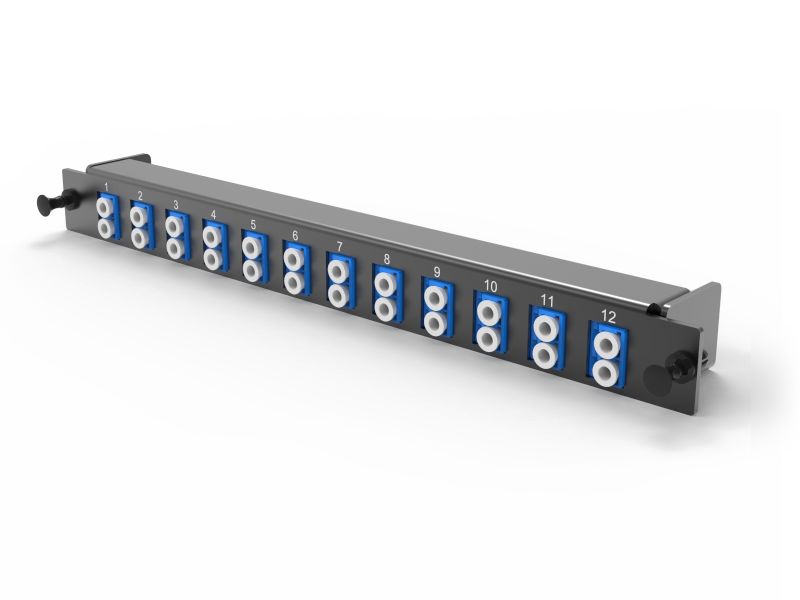 A2 - Adapter plate 12 x LC-UPC Duplex adapters (blue), SM