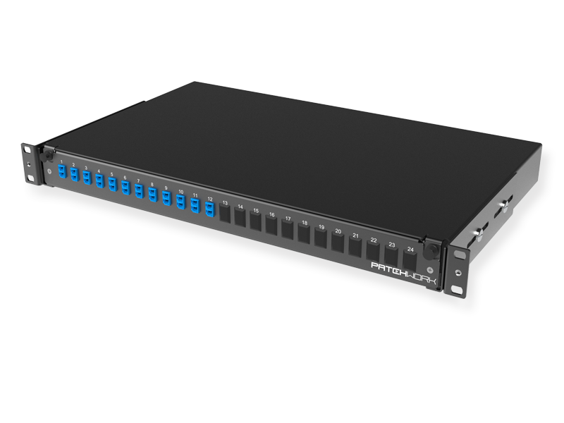 FO panel 12 x LC-UPC Duplex, 09/125 OS2