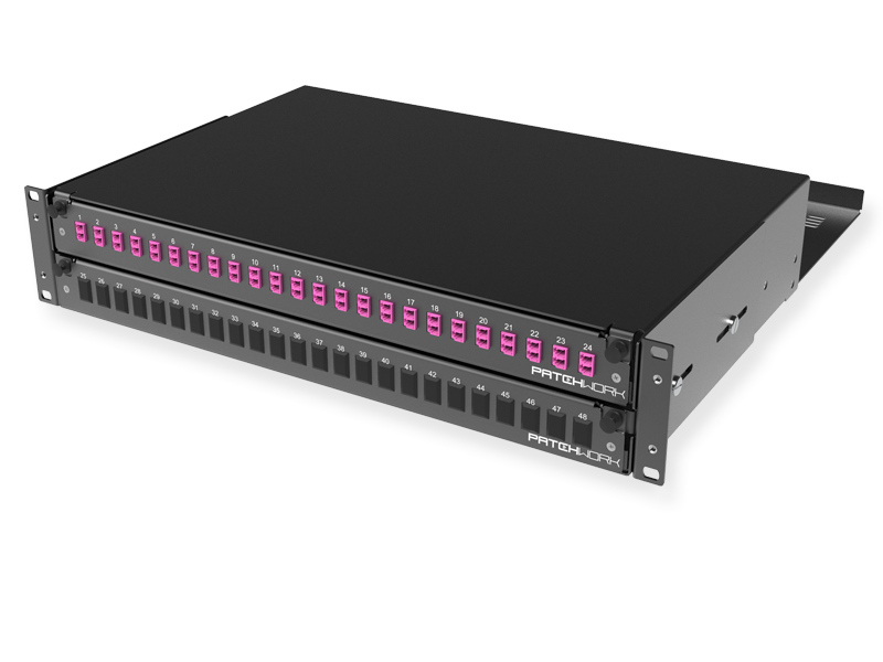 FO panel  24 x LC Duplex, 50/125 OM4