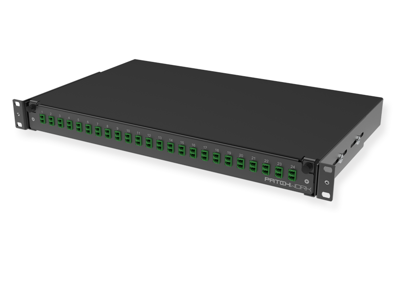 FO panel 24 x LC-APC Duplex порта, 09/125 OS2