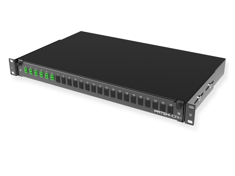 FO panel 6 x LC-APC Duplex, 09/125 OS2