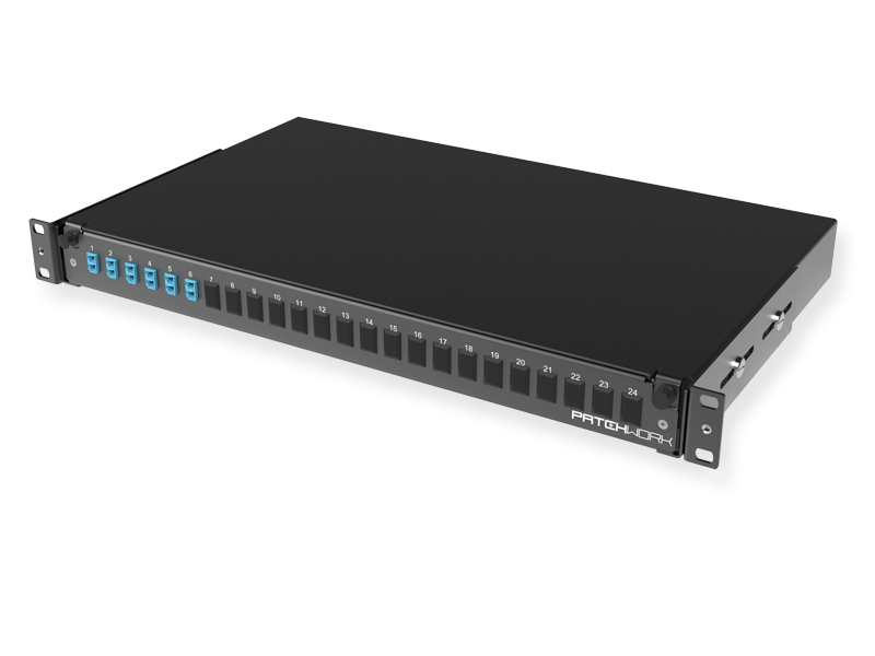 FO panel 6 x LC Duplex, 50/125 OM3